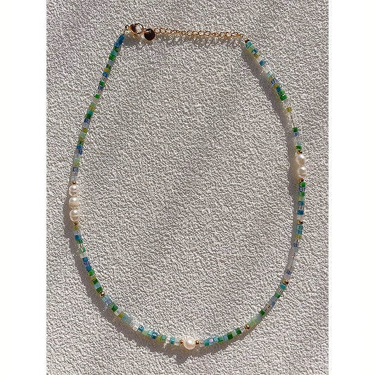 Natural stone necklace・Green