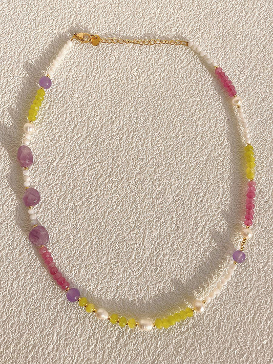 Natural stone necklace