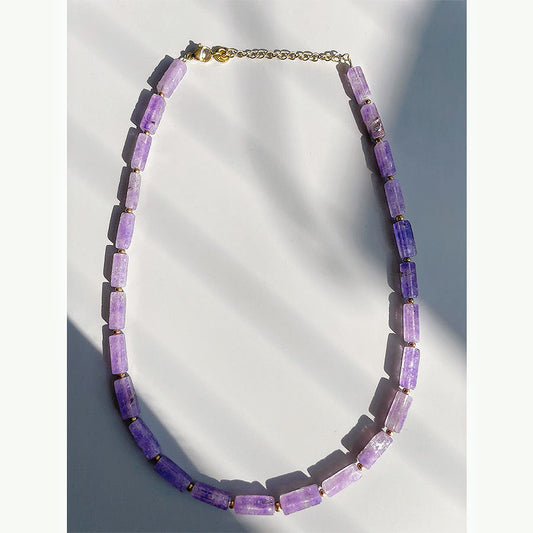 Natural stone necklace・Mysterious Purple