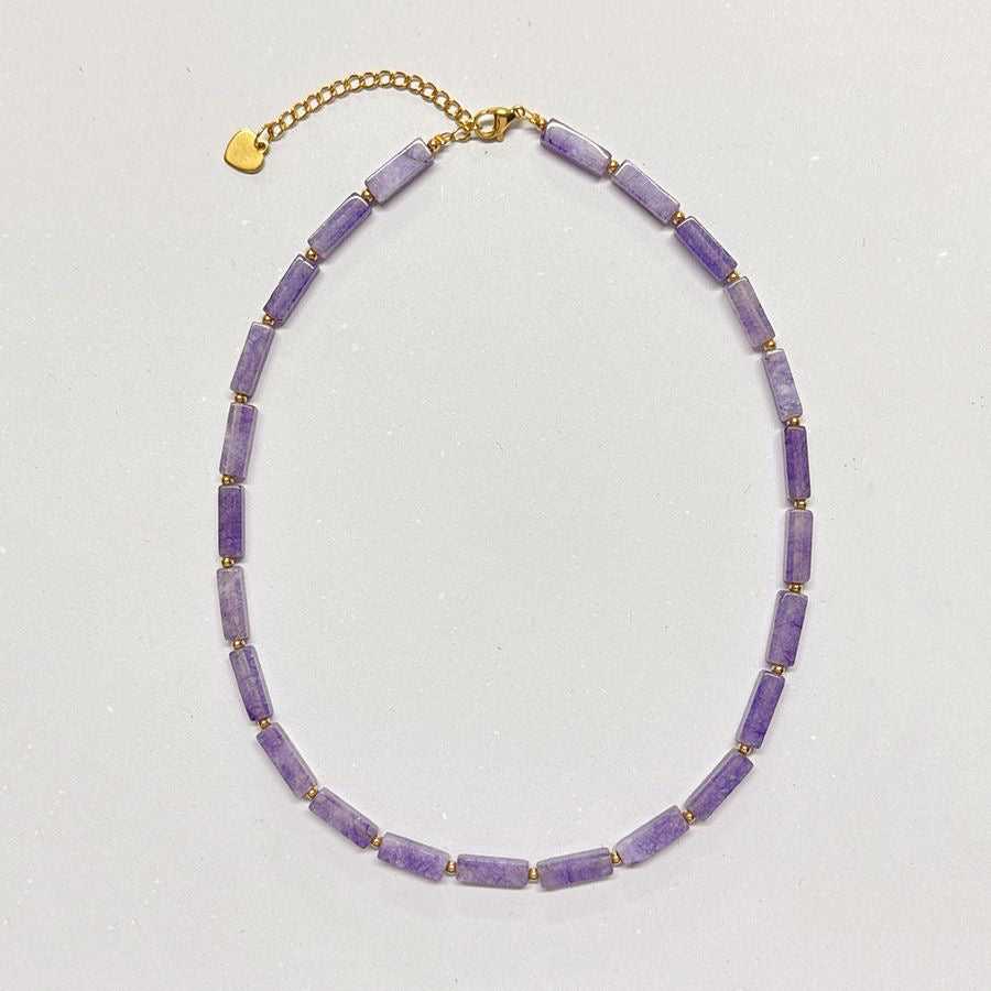 Natural stone necklace・Mysterious Purple