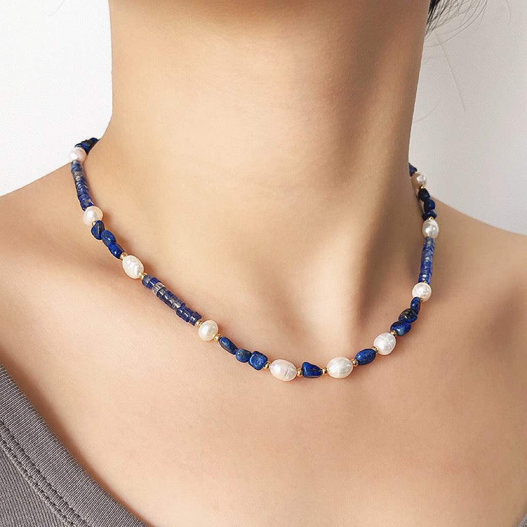 Natural Stone Necklace・Blue