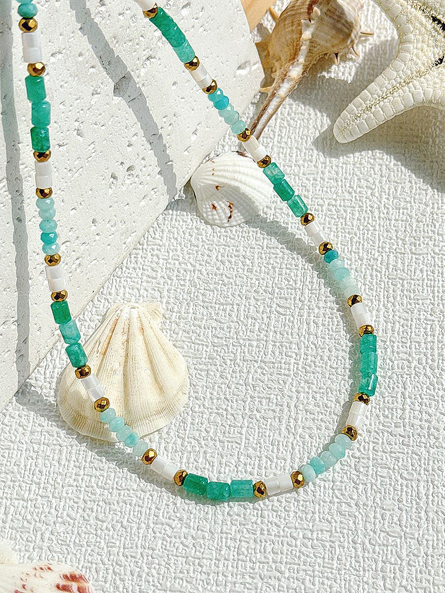 Natural Stone Necklace・Green